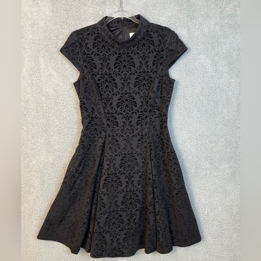 Elegant Black Patterned Dress Eliza j size 8 prom party